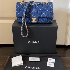 chanel denim flap bag 2020
